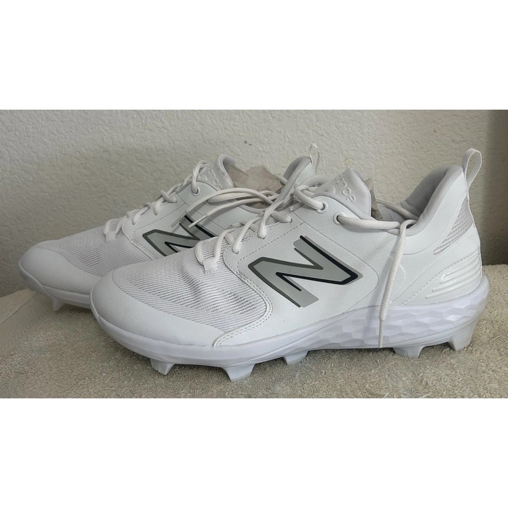 MENS NEW BALANCE FRESH FOAM 3000V6 MOLDED Baseball Cleats White/White, Size 16 M - Picture 4 of 12